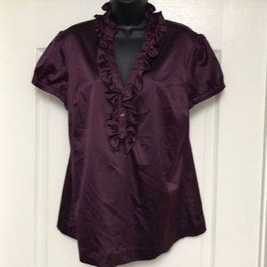 Ann Taylor maroon size large blouse